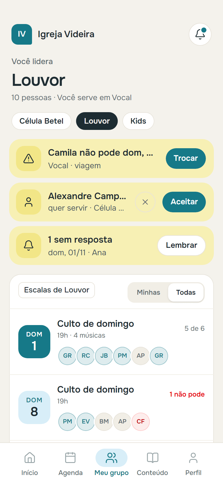 Ministério do louvor visto pelo líder